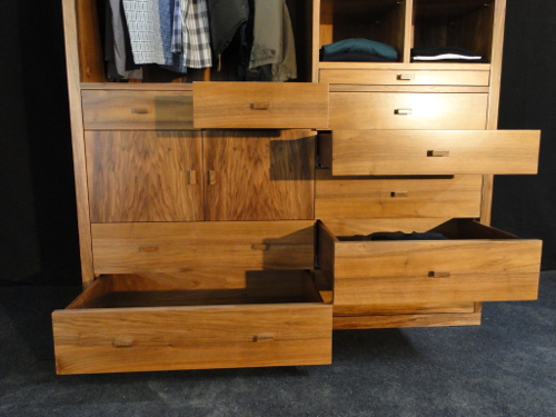 meuble de rangement  tiroirs contemporain en bois