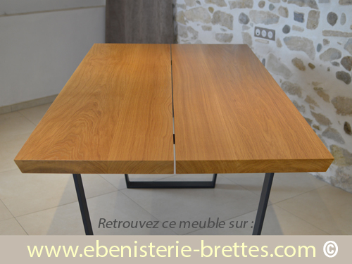 table rectangulaire en chêne haute